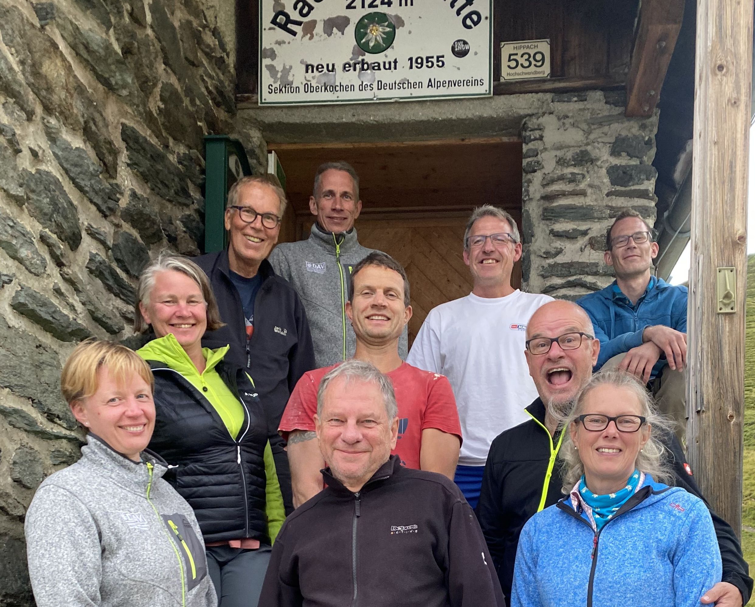 Gruppenfoto Freunde der Rastkogelhütte